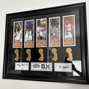 San Antonio Spurs five times champions framed autographed picture